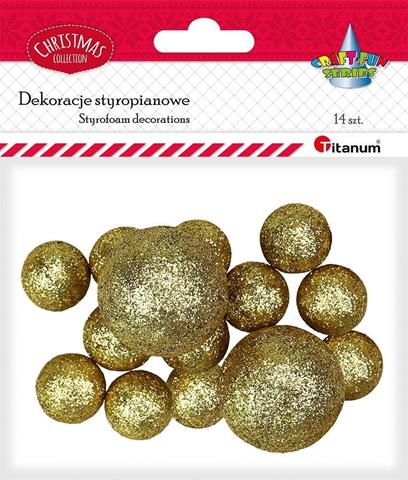 TITANUM KULE BR.ZŁOTY 12X1,5CM +2X3CM