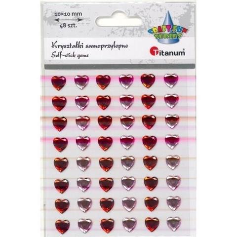 TITANUM KRYSZTAŁKI SERCA SAMOPRZYLEPNE 25MH0369