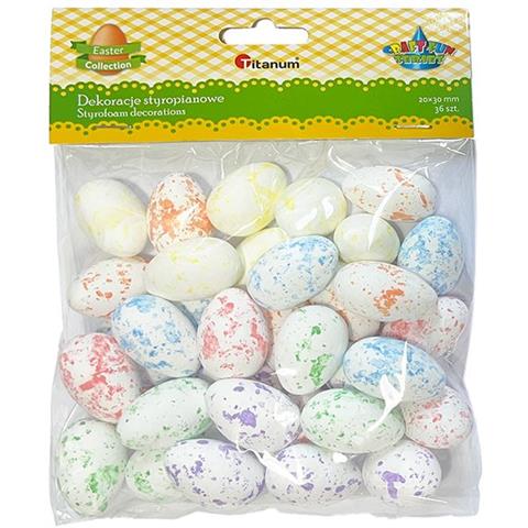 TITANUM-WN JAJKA STYROPIANOWE 20x30MM 36SZT MIX 6KOLORÓW  BH18S3003