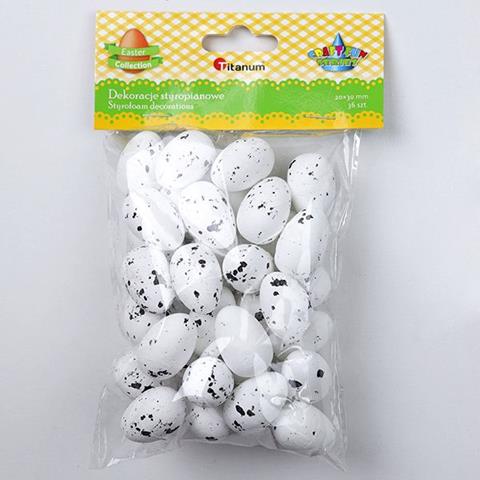 TITANUM-WN JAJKA STYROPIANOWE 20x30MM 36SZT BIAŁE 25YX0905-16