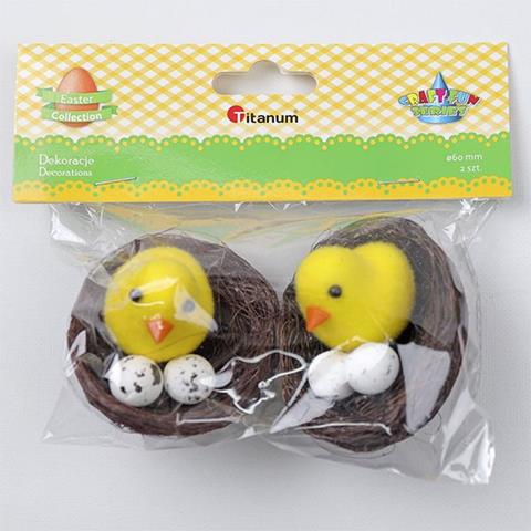 TITANUM-WN KURCZAK W GNIAZDKU 6CM A`2   25YX0905-17