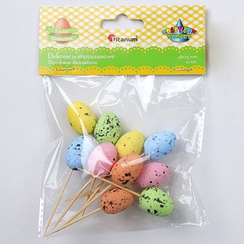 TITANUM-WN JAJKA STYROPIANOWE NA PIKU 10SZT 11CM