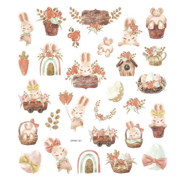 DP CRAFT NAKLEJKI Z BROKATEM - SIELSKA WIELKANOC 28SZT DPNK-161