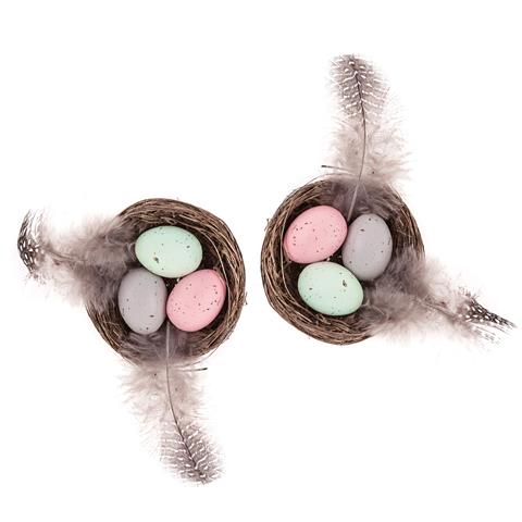 dp craft dekoracja mini gniazdko z jajkami 5.5cm. 2szt dpwl-058