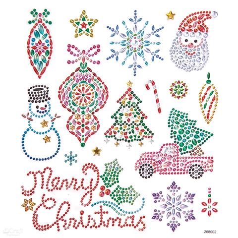 DP CRAFT NAKLEJKI Z KRYSZTAŁKAMI BOŻE NARODZENIE 17SZT