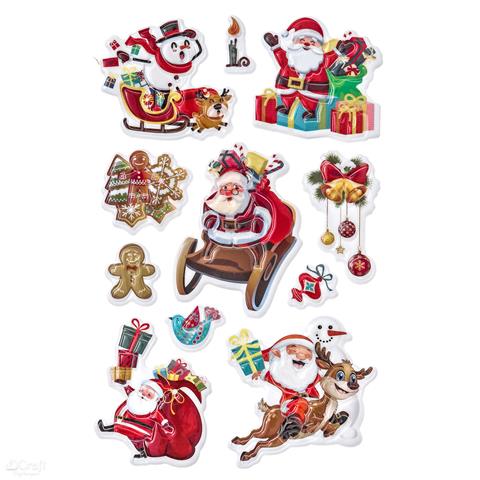 DP CRAFT NAKLEJKI PUFFY MIKOŁAJE 11SZT