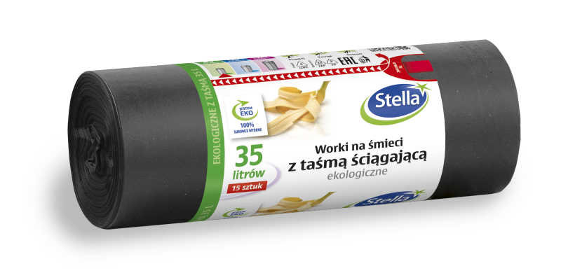 stella worki na śmieci 35l/15 z taśmą   ściągającą wns-4249 /20/