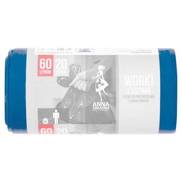 STELLA AZ-WORKI NA ŚMIECI 60L/20SZT Z USZAMI NIEBIESKIE WNS-3890  /14/