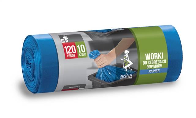 STELLA AZ-WORKI NA ŚMIECI 120L/10 WNS-7065 DO SEGREGACJI ODPADÓW PAPIER /16/