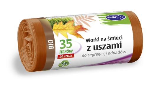 stella worki na śmieci 35l/20szt z uszami do segregacji odpadów bio wns-2181 /20