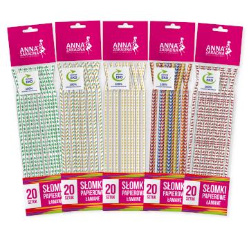 ANNA ZARADNA KONF.SŁOMKI PAPIEROWE ŁAMANE 20SZT. AP-1350 SARANTIS