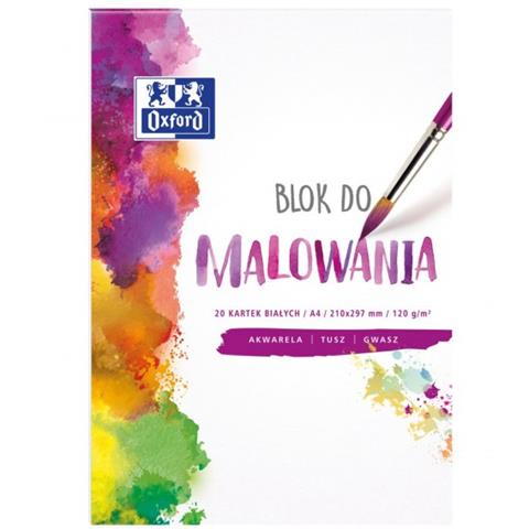 oxford blok do malowania a4/biały 20k   120g 93194 akwarela,tusz,gwasz hamelin  /20/