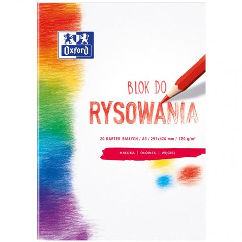 oxford blok rysunkowy a3 20k biały 120g/m2 400093197 hamelin /10/