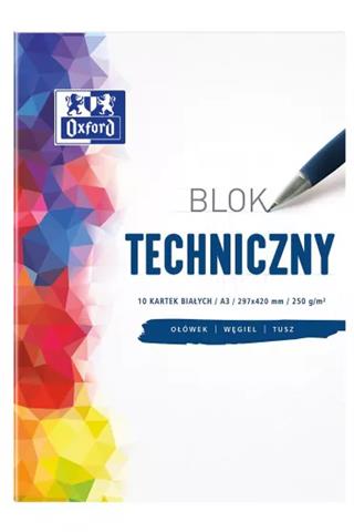 OXFORD BLOK TECHNICZNY A3 BIAŁY 10K     250G/M2 400093232  HAMELIN /10/