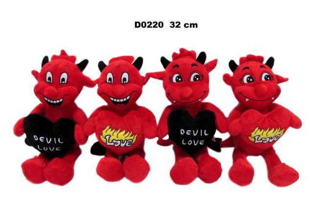 SUNDAY DIABEŁ Z SERCEM 32CM D0220 WALENTYNKA