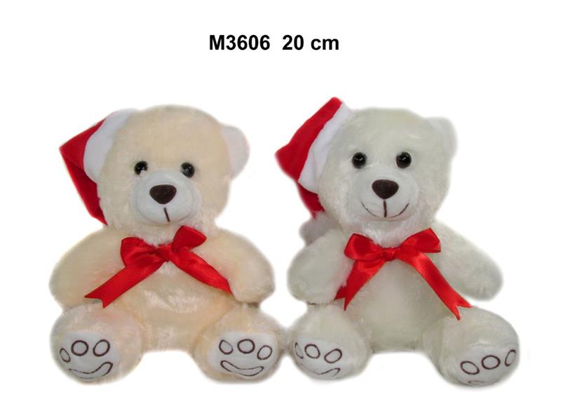 SUNDAY MIŚ W CZAPCE MIKOŁAJA 2KOL. 20CM M3606