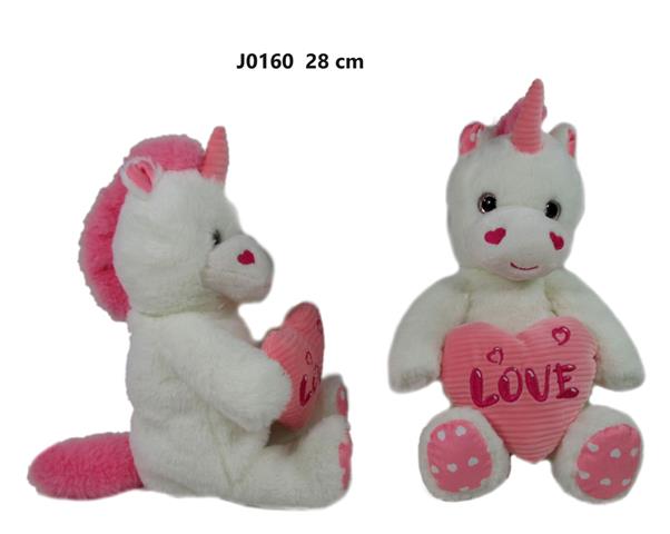 SUNDAY JEDNOROŻEC Z SERCEM 28CM J0160 WALENTYNKA
