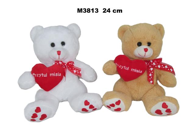 SUNDAY MIŚ Z SERCEM 24CM 2KOL. M3813 WALENTYNKA