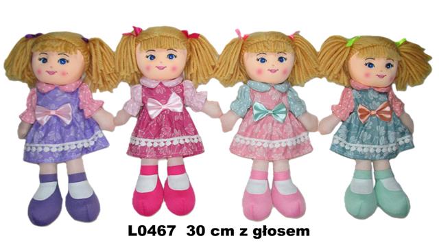 SUNDAY LALKA PRZYTULANKA 30CM Z GŁOSEM 4 WZORY L0467
