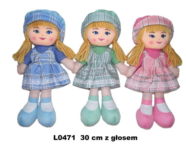 SUNDAY LALKA PRZYTULANKA 30CM Z GŁOSEM 3 WZORY L0471