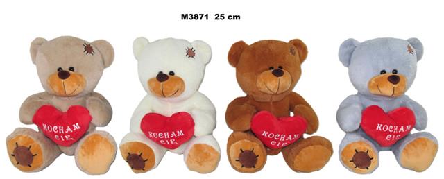 SUNDAY MIŚ Z SERCEM 45CM M3841  WALENTYNKA