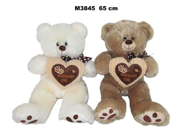 SUNDAY MIŚ Z SERCEM KOCHAM CIĘ 65CM M3845 WALENTYNKA