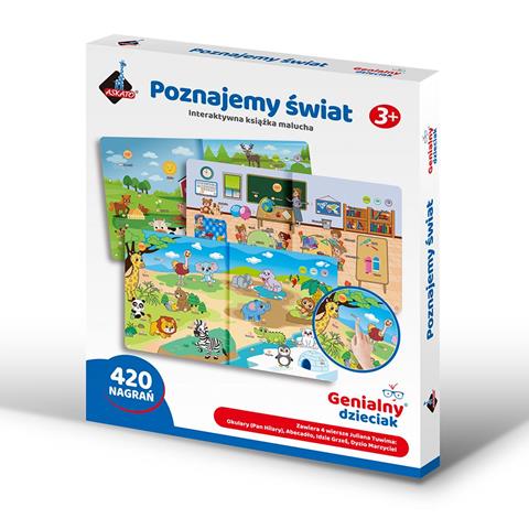 GENIALNY DZICIAK POZNAJEMY ŚWIAT INTERAKTYWNA KSIĄŻECZKA /24/12