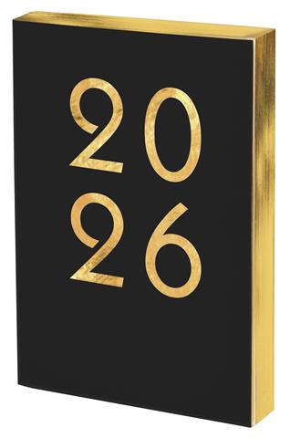 ANTRA KALENDARZ 2026 KSIĄŻKOWY A5 DZIENNY CZARNY DNS