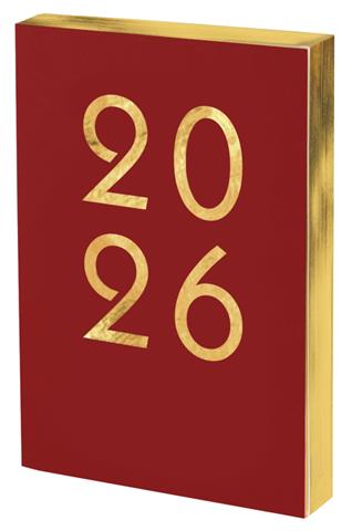 ANTRA KALENDARZ 2026 KSIĄŻKOWY A5 DZIENNY CZERWONY DNS