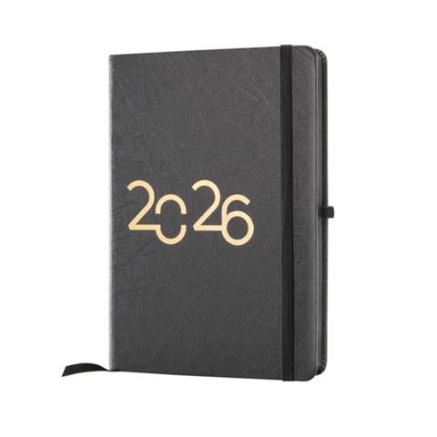 ANTRA KALENDARZ 2026 KSIĄŻKOWY A5 DZIENNY BLACK GOLD DNS