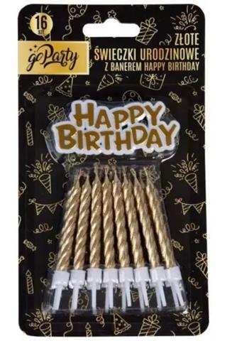 ŚWIECZKA URODZINOWA A'16 ZŁOTA MK TRADE