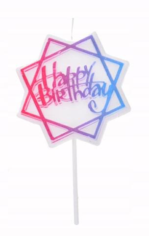 ŚWIECZKA URODZINOWA GWIAZDKA 6CM 1SZT GOPARTY