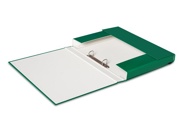 VAUPE TECZKA A4 BOX Z MECHANIZMEM RINGOWYM 4CM ZIELONA Z GUMKĄ