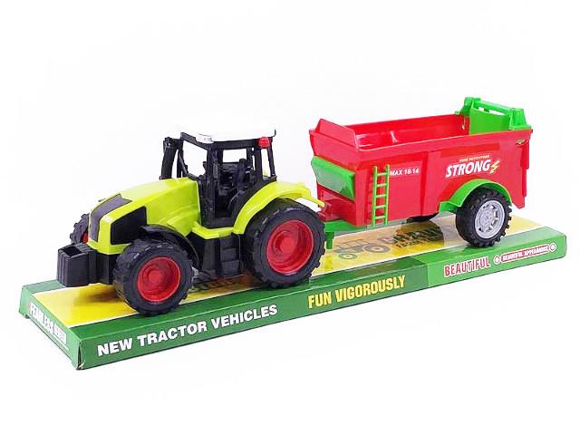 BIGTOYS TRAKTOR Z MASZYNĄ 40CM  BA0561