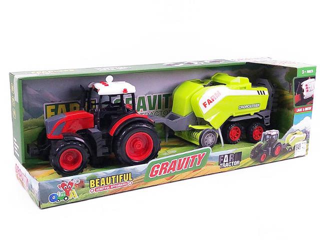 BIGTOYS TRAKTOR Z MASZYNĄ ŚWIATŁO/DŹWIĘKBA7942
