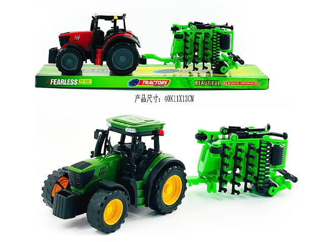 BIGTOYS TRAKTOR Z MASZYNĄ 40CM BA8696