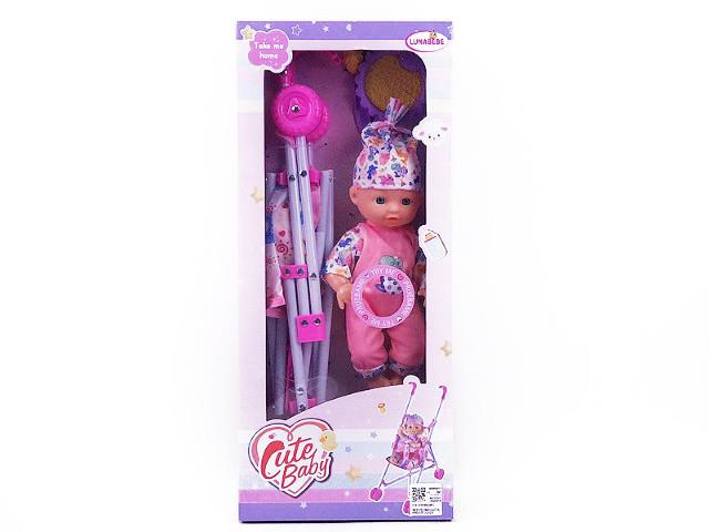 BIGTOYS LALKA BOBAS Z DŹWIĘKIEM 25CM Z WÓZKIEM BLAL9814