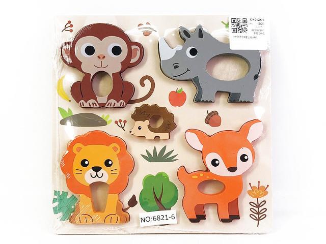 BIGTOYS UKŁADANKA DREWNIANA ZWIERZĘTA BPUZ1183