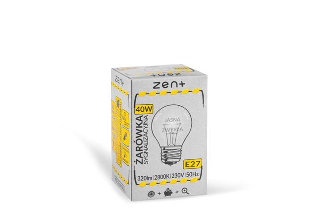 żarówka 40w/e27 kulka d/g zen+ 230v /10/