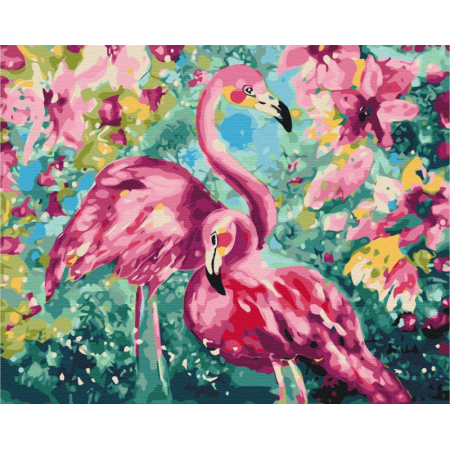 malowanie po numerach paint it! bs33251 pastelowe flamingi 40x50 cm
