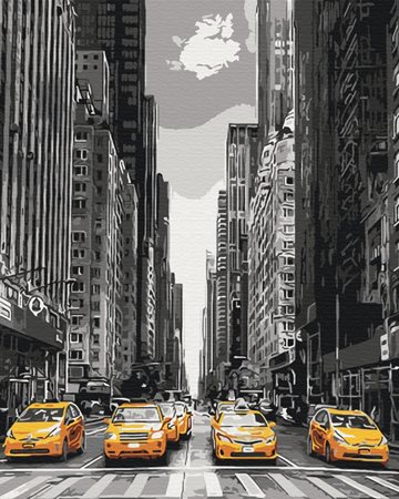 malowanie po numerach paint it! bs9386 new york taxi 40x50 cm