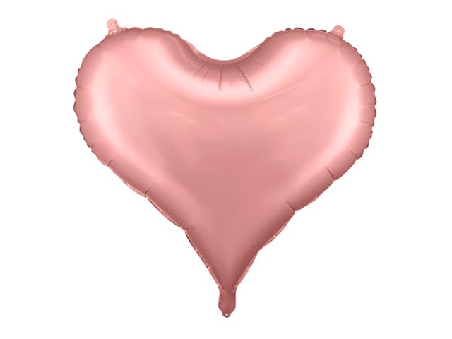 Balon foliowy Serce, 75x64,5 cm, jasny różowy PARTYDECO