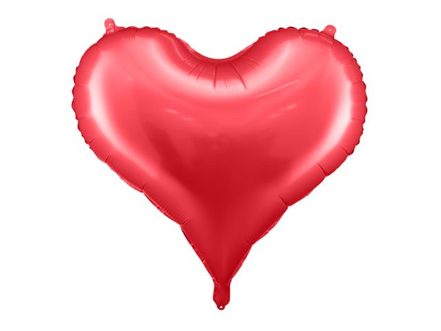 Balon foliowy Serce, 75x64,5 cm, czerwony PARTYDECO