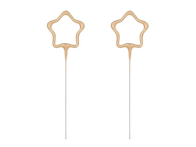 Zimne ognie Gwiazdki, złoty, 16.5cm: 1op./2szt. PARTYDECO