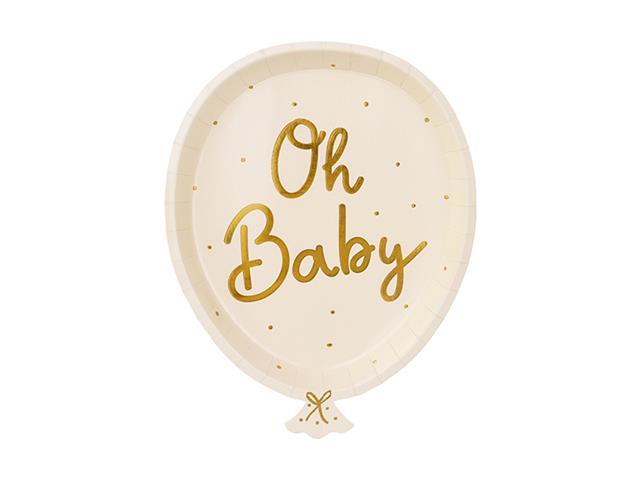 Talerzyki Oh baby, mix, 17.5x22 cm: 1op./6szt. PARTYDECO