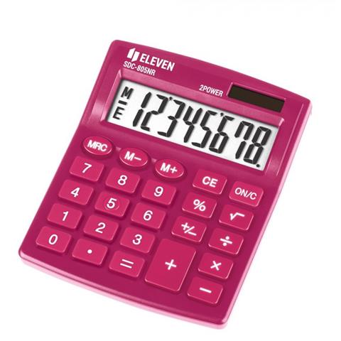 kalkulator eleven sdc-805nr-pk różowy   cdc