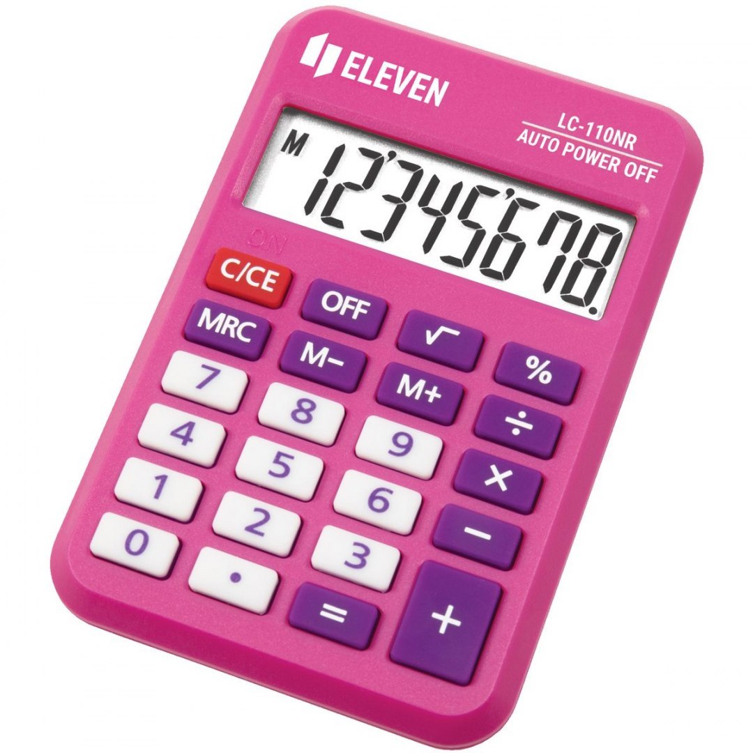 kalkulator eleven lc-110nr-pk różowy    cdc