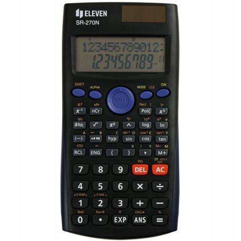 kalkulator eleven sr-270n naukowy 2 liniowy wyświetlacz 240 funkcji