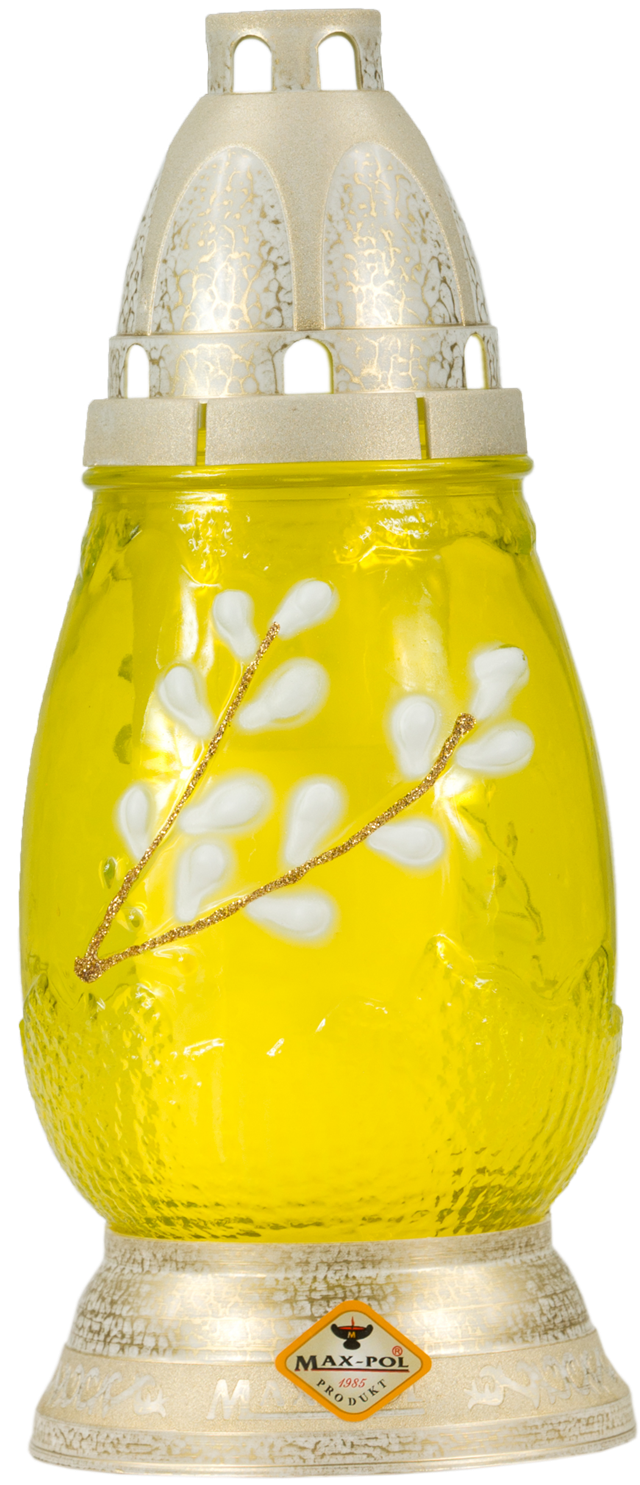 MAX-ZNICZ 590 BROKAT ŻÓŁTY-WN OP.9SZT   24CM WIELKANOC