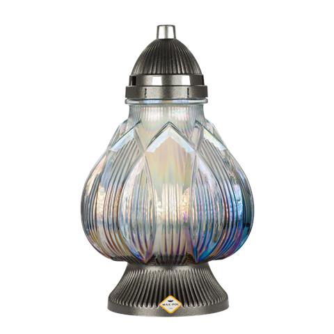 MAX-ZNICZ 1095 LAZUR NIEZDOBIONY SREBRNYSZKŁO GRAFITOWE OP.2SZT WYS.34CM